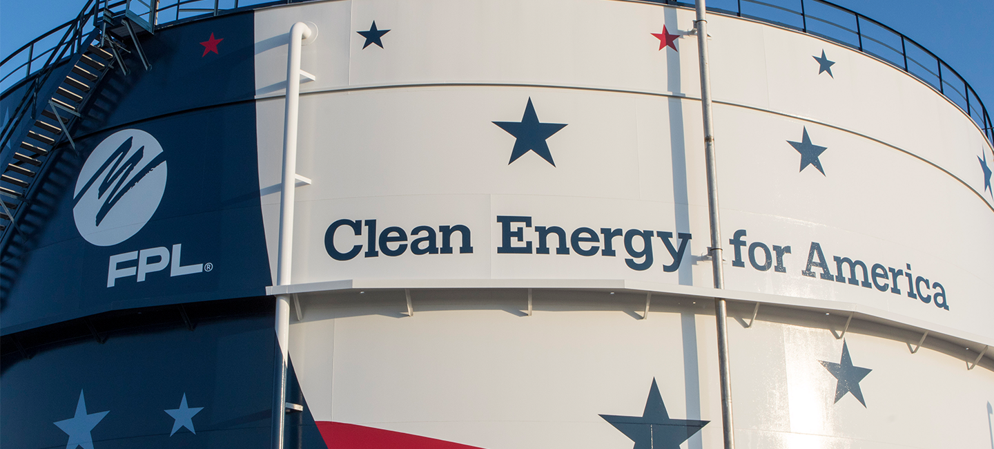 FPL Clean Energy for America tank